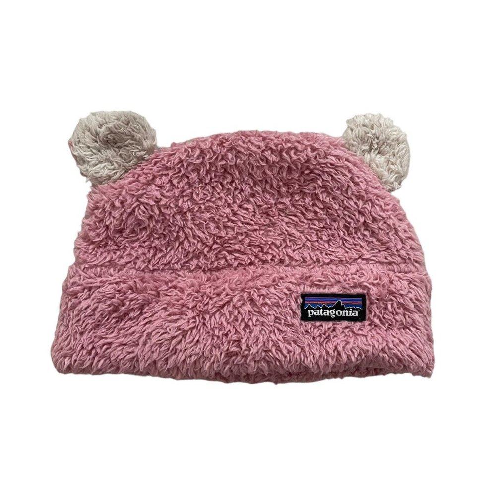 Patagonia Pink Fleece Kids Hat with Ears